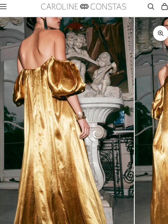 Caroline Constas Dresses & Skirts - Caroline Constas Palmer Metallic Gold Off-the-Shoulder Maxi